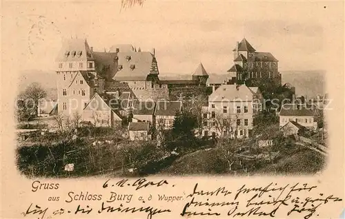 AK / Ansichtskarte Burg Wupper Schloss Burg Kat. Solingen