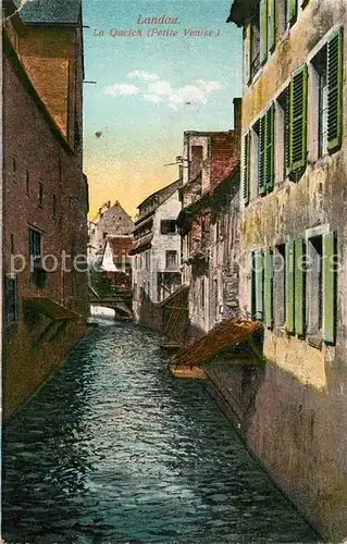 AK / Ansichtskarte Landau Pfalz La Queich Petite Venise Kat. Landau in der Pfalz