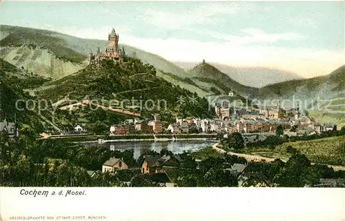 AK / Ansichtskarte Cochem Mosel Moselpartie mit Burg Kat. Cochem