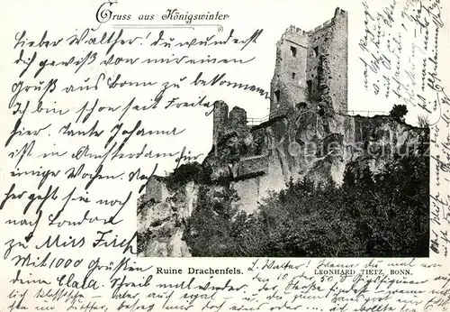 AK / Ansichtskarte Koenigswinter Ruine Drachenfels Kat. Koenigswinter