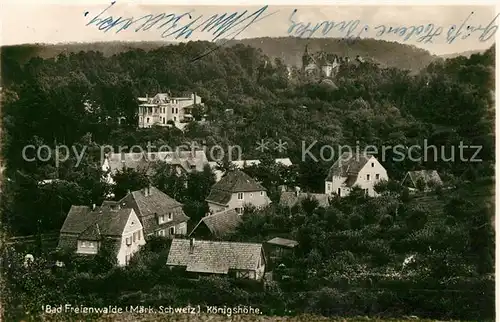 AK / Ansichtskarte Bad Freienwalde Panorama Koenigshoehe Kat. Bad Freienwalde