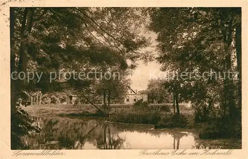 AK / Ansichtskarte Luebbenau Spreewald Gasthaus Eiche im Hochwald Wasserstrasse Serie Spreewaldbilder Kat. Luebbenau