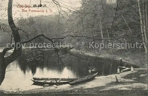 AK / Ansichtskarte Bad Freienwalde Uferpartie am Baasee Kat. Bad Freienwalde