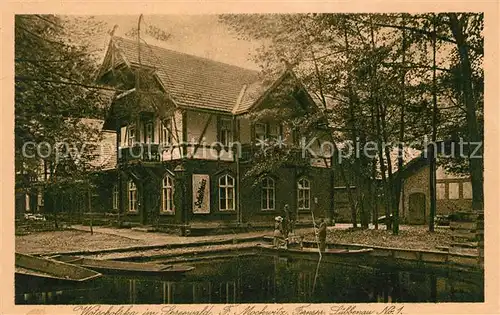 AK / Ansichtskarte Luebbenau Spreewald Gaststaette Wotschofska Insel Wasserstrasse Kat. Luebbenau