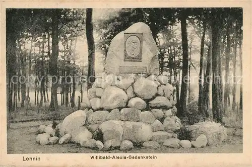 AK / Ansichtskarte Lehnin Willibald Alexis Gedenkstein Kat. Kloster Lehnin