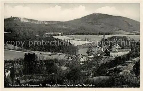 AK / Ansichtskarte Bensheim Bergstrasse mit Auerbacher Schloss und Melibokus Kat. Bensheim