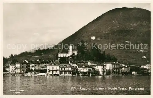 AK / Ansichtskarte Ponte Tresa Lago di Lugano Ansicht vom See aus