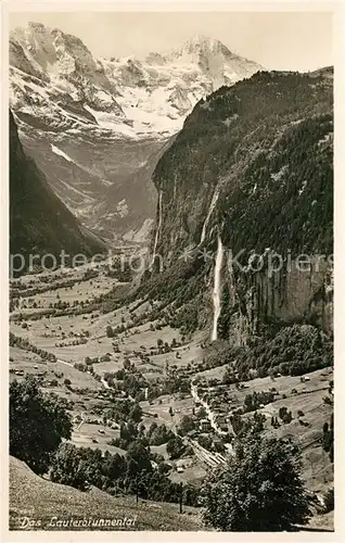 AK / Ansichtskarte Lauterbrunnental Panorama Wasserfall Alpen Kat. Lauterbrunnen