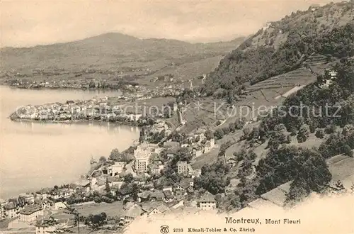 AK / Ansichtskarte Montreux VD Panorama Mont Fleuri Lac Leman Genfersee Kat. Montreux