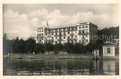 AK / Ansichtskarte Lugano Lago di Lugano Hotel Europe am Luganersee