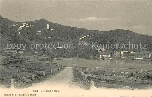 AK / Ansichtskarte Gotthardpass Gotthardhospiz Bergsee Berghotels Alpenpass