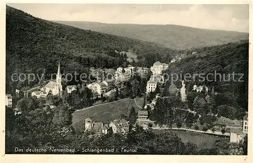 AK / Ansichtskarte Schlangenbad Taunus Panorama Deutsches Nervenbad Kat. Schlangenbad