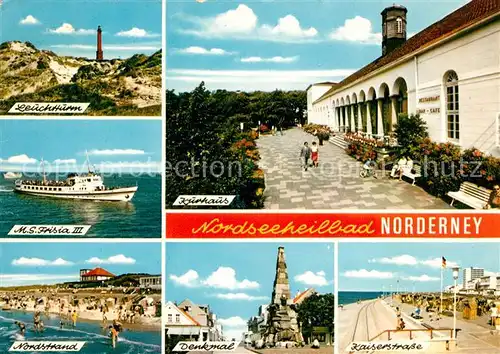 AK / Ansichtskarte Norderney Nordseebad Kaiserstrasse Denkmal M.S. Frisia III Kat. Norderney