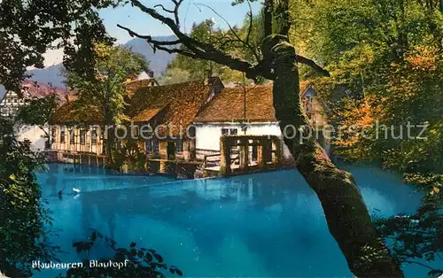 AK / Ansichtskarte Blaubeuren Partie am Blautopf Kat. Blaubeuren