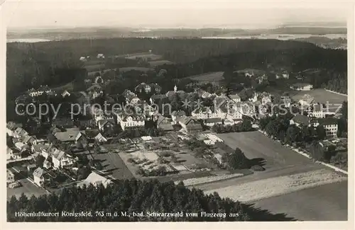 AK / Ansichtskarte Koenigsfeld Schwarzwald Fliegeraufnahme Kat. Koenigsfeld im Schwarzwald