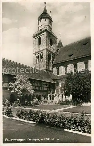 AK / Ansichtskarte Feuchtwangen Kreuzgang mit Stiftskirche Kat. Feuchtwangen