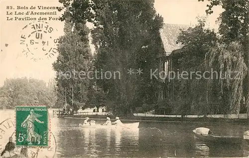 AK / Ansichtskarte Bois de Vincennes Lac d Aremesnil Pavillon des Forets