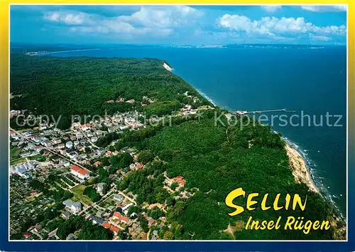 AK / Ansichtskarte Sellin Ruegen Fliegeraufnahme Strand Seebruecke Kat. Sellin Ostseebad