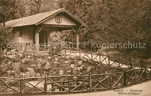 AK / Ansichtskarte Saalburg Saale Kastell Saalburg Mithras Heiligtum Kat. Saalburg Ebersdorf