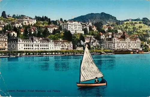 AK / Ansichtskarte Luzern LU Kursaal Hotel Montana und Palace Kat. Luzern