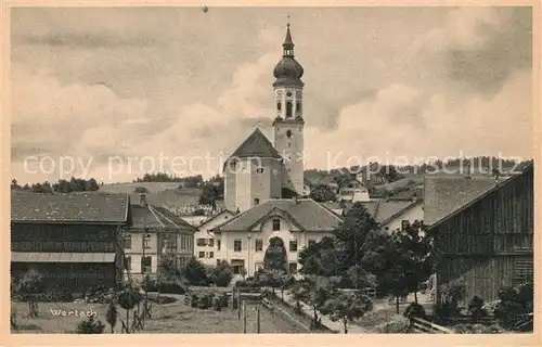 AK / Ansichtskarte Wertach Ortsansicht mit Kirche Kat. Wertach