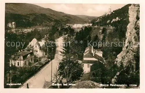 AK / Ansichtskarte Baden Wien Ruine Rauhenstein im Helenental Kat. Baden