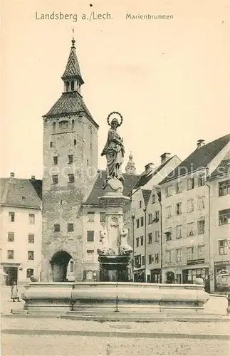 AK / Ansichtskarte Landsberg Lech Marienbrunnen Kat. Landsberg am Lech