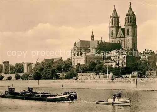 AK / Ansichtskarte Magdeburg Dom an der Elbe Kat. Magdeburg