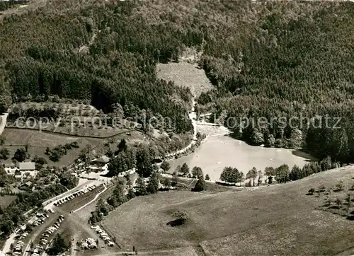 AK / Ansichtskarte Fornsbach Fliegeraufnahme Cafe Restaurant Waldsee Kat. Murrhardt