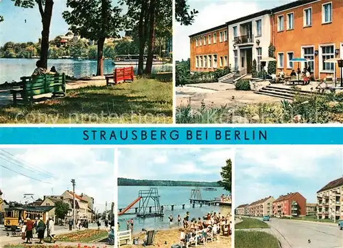 AK / Ansichtskarte Strausberg Brandenburg Faehre HO Hotel Badeanstalt Kat. Strausberg