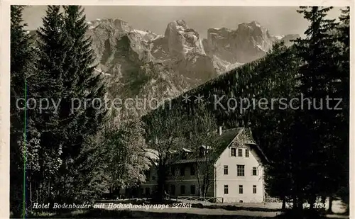 AK / Ansichtskarte Hochschwab Hotel Bodenbauer mit Hochschwabgruppe Kat. Oesterreich