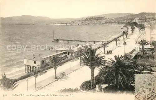 AK / Ansichtskarte Cannes Alpes Maritimes Vue generale de la Croisette Kat. Cannes