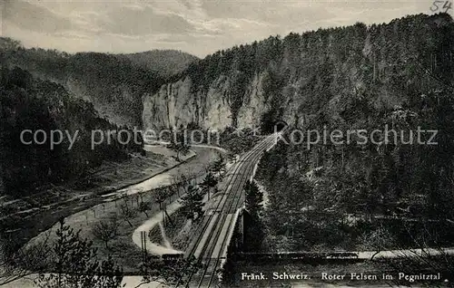 AK / Ansichtskarte Fraenkische Schweiz Roter Felsen im Pegnitztal Kat. Pottenstein