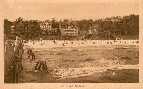 AK / Ansichtskarte Bansin Ostseebad Seebruecke Strand Hotels Kat. Heringsdorf