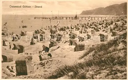 AK / Ansichtskarte Goehren Ruegen Strand Kat. Goehren Ostseebad Ruegen