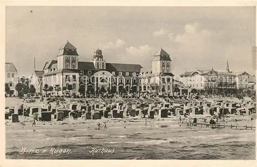 AK / Ansichtskarte Binz Ruegen Kurhaus Strand Kat. Binz