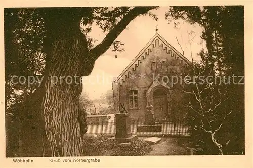 AK / Ansichtskarte Woebbelin Koernergrabe Kapelle Denkmal Kat. Woebbelin