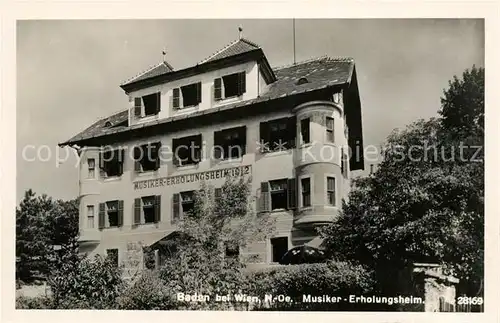 AK / Ansichtskarte Baden Wien Musiker Erholungsheim Kat. Baden