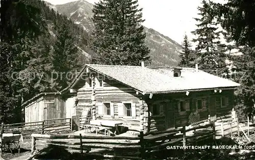 AK / Ansichtskarte Bad Gastein Gastwirtschaft Radeckalm  Kat. Bad Gastein