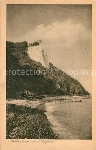 Stubbenkammer Ruegen Strand Kreidefelsen Ostseekueste Kat. Sassnitz