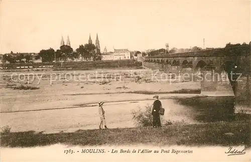 Moulins Allier Les Bords de l Allier au Pont Regemortes Kat. Moulins