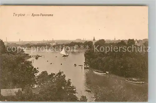 Treptow Berlin Spree Panorama Kat. Berlin