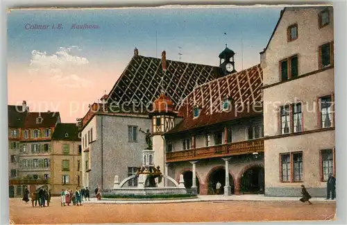 Colmar Haut Rhin Elsass Kaufhaus Brunnen Kat. Colmar