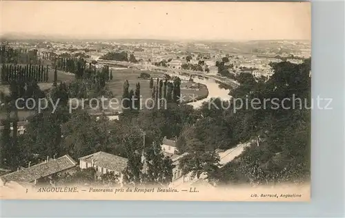 Angouleme Panorama pris du Rempart Beaulieu Kat. Angouleme