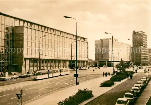 AK / Ansichtskarte Leipzig Postamt Karl Marx Platz Strassenbahn Kat. Leipzig