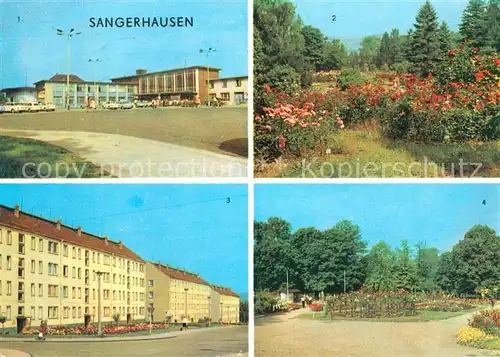 AK / Ansichtskarte Sangerhausen Suedharz Bahnhof Rosarium Karl Marx Strasse Kat. Sangerhausen