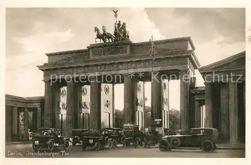 Berlin Brandenburger Tor Quadriga Automobile Kat. Berlin