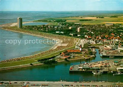 Buesum Nordseebad Fliegeraufnahme Hafen Strand Kat. Buesum