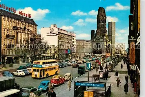 Berlin Kurfuerstendamm Kaiser Wilhelm Gedaechtniskirche Kat. Berlin