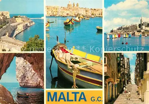 AK / Ansichtskarte Malta Hafen Blaue Grotte Bastionen Kat. Malta